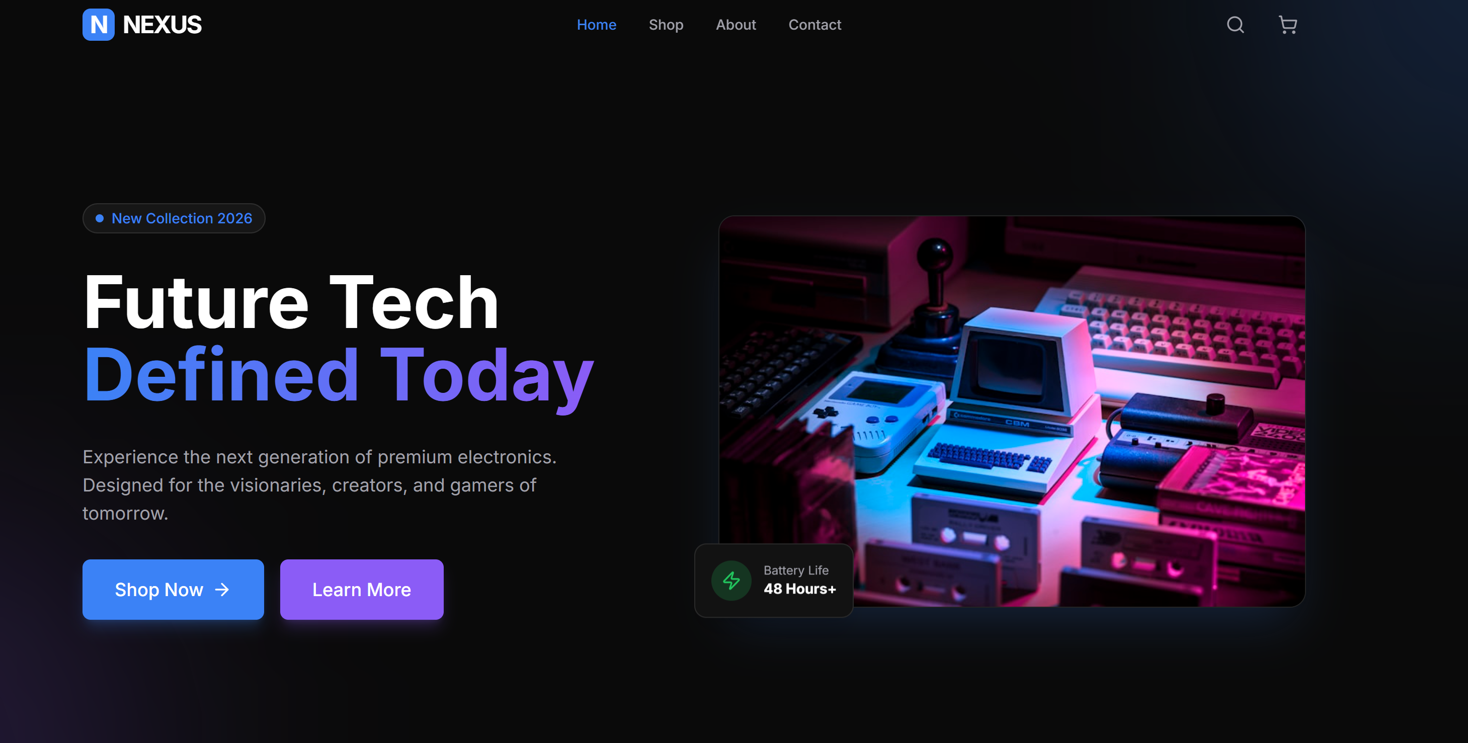 Nexus - Future Tech Website